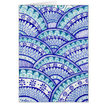 Congrats New Mom It's A Boy Damask Indian Mandala Greeting Card