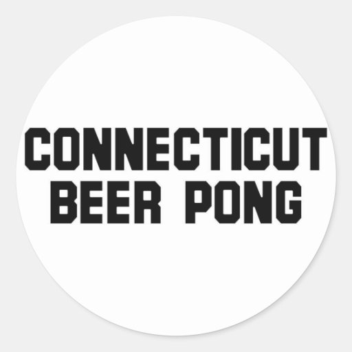 Connecticut-Bier Pong Sticker