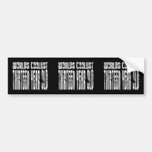 Cool 13th Birthdays Worlds Coolest Thirteen Year Bumper Sticker