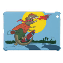 Cool Dinosaur Kid on Skateboard by Rich Patric iPad Mini Case