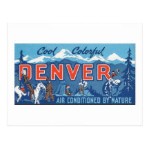 Coole bunte Denver-Luft klimatisiert durch Natur Postkarten