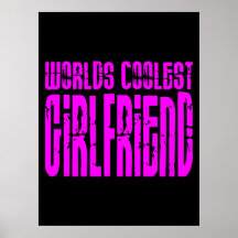 Coole Freundinnen: Rosa Weltcoolste Freundin Plakat