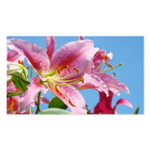 Coole Geschäfts-Karten-Blumennatur-Lilien-Blumen Visitenkartenvorlage
