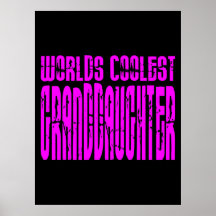 Coole Geschenke: Rosa Weltcoolste Enkelin Plakate