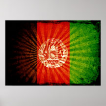 Coole Grunge-Afghanistan-Flagge Plakate