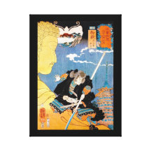 Coole japanische legendäre Heldkrieger-Samuraikuns Galerie Faltleinwand