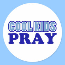 Coole Kinder beten (Blau) aufkleber