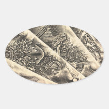 Coole klassische Vintage japanische Dämontintentät Stickers
