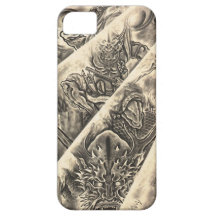 Coole klassische Vintage japanische Dämontintentät iPhone 5 Hülle