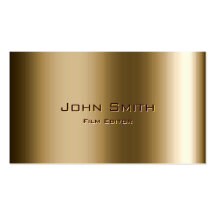 Coole Metallbronze-Film-Herausgeber-Geschäfts-Kart Visitenkartenvorlage