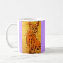 coole neugierige Katze Tasse