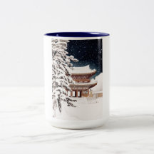 Coole orientalische Japaner Hasui Kawase Winterlan Teehaferl