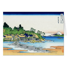 Coole orientalische Japaner Hokusai Fuji Ansichtla Karte
