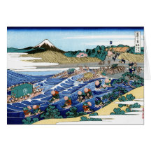 Coole orientalische Japaner Hokusai Fuji Ansichtla Grußkarten