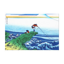 Coole orientalische Japaner Hokusai Fuji Ansichtla Gespannter Galerie Druck