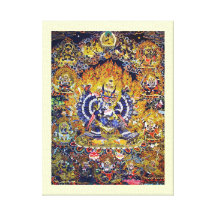 Coole orientalische tangka Yamantaka Todesgottätow Galerie Faltleinwand