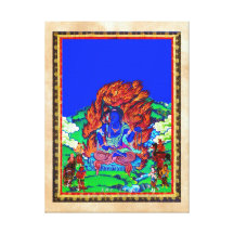 Coole orientalische tibetanische thangka Acalanath Gespannte Galerie Drucke