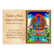 Coole orientalische tibetanische thangka Bhaisajya Visitenkarte