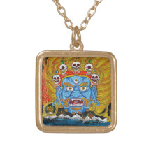 Coole orientalische tibetanische thangka Dämon-Tät Halskette