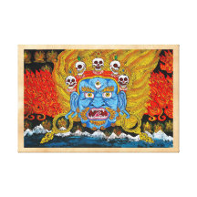 Coole orientalische tibetanische thangka Dämon-Tät Leinwand Drucke