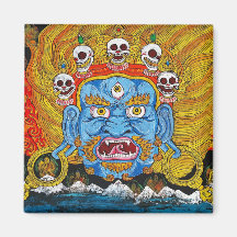 Coole orientalische tibetanische thangka Dämon-Tät Kühlschrankmagnet