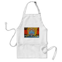 Coole orientalische tibetanische thangka Dämon-Tät Schürzen