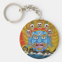 Coole orientalische tibetanische thangka Dämon-Tät Schlüsselanhänger