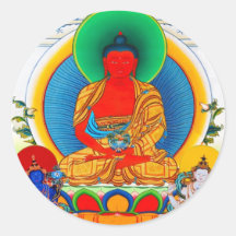 Coole orientalische tibetanische thangka Gott-Täto Runde Sticker