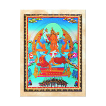 Coole orientalische tibetanische thangka Marici Tä Galerie Gefaltete Leinwand