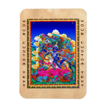 Coole orientalische tibetanische thangka Tätowieru Flexibler Magnet