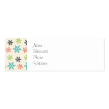 Coole Retro Weihnachtsfeiertags-Pastell-Schneefloc Visitenkarten Vorlage