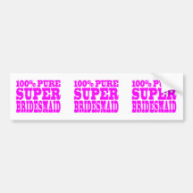 Coole rosa Geschenke 4 Brautjungfern: Superbrautju Autosticker