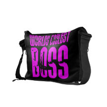 Coole rosa Geschenke für Chefs: Weltcoolster Chef Kuriertasche