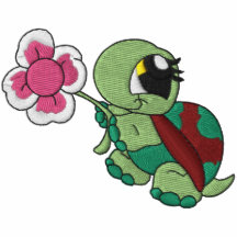 Coole Schildkröte gesticktes Hemd Polo Shirt