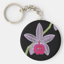 Coole schwarze Orchideen-Blumen-kundenspezifische  Schlüsselanhänger
