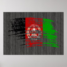 Cooler afghanischer Flaggenentwurf Poster
