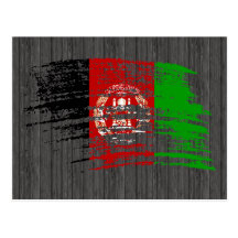 Cooler afghanischer Flaggenentwurf Postkarte