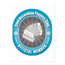 Cooler Akkordeon-Spieler-Verein Postkarte