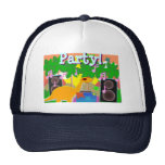 Cooler Cartoon-Dinosaurier DJ-Musik-Party-Hut Caps