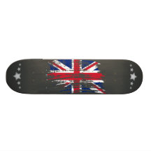 Cooler englischer Flaggenentwurf Individuelles Skateboard