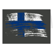 Cooler finnischer Flaggenentwurf Grußkarte