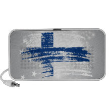 Cooler finnischer Flaggenentwurf Notebook Speaker