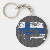 Cooler finnischer Flaggenentwurf Schlüsselband