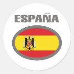 Cooler Flaggen-Entwurf Spaniens! Runde Sticker
