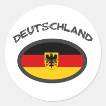 Cooler Flaggenentwurf Deutschland! Runder Sticker