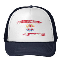 Cooler französischer polynesischer Flaggenentwurf Retrokult Cap
