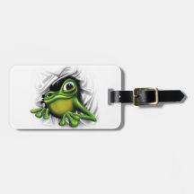 Cooler Frosch 3D Adress Schild