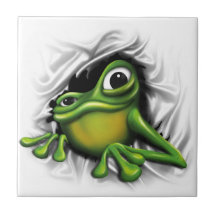 Cooler Frosch 3D Fliese