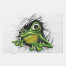 Cooler Frosch 3D Handtücher