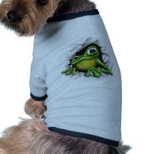Cooler Frosch 3D Hund Tshirts
